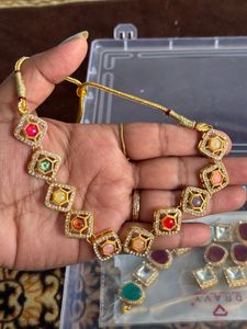 Elegant Multi-Color Stone Necklace