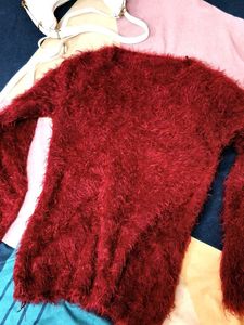 marron woolen top