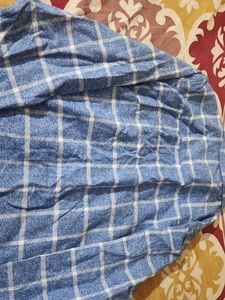 Blue Plaid Long Sleeve Shirt