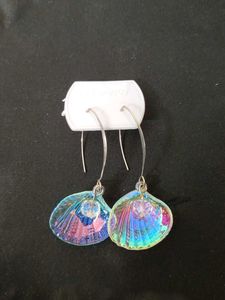Sparkly Iridescent Shell Earrings