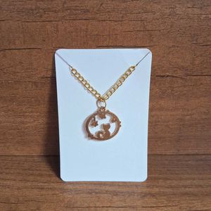 Cute Cat &amp; Stars Pendant Necklace
