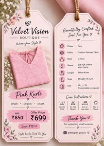 Pink Colour Stylish Kurti for Women