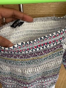 Boho Smocked Peplum Top