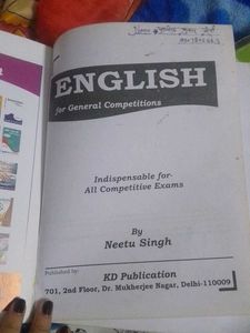 English for General Competitions Vol-1