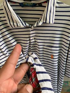 PR107 Polo Golf Striped Long Sleeve Shirt