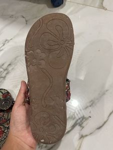 Printed Flats &amp; Sandals (Wore only once)