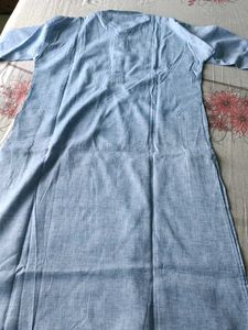 Light Blue Embroidered Men's Kurta