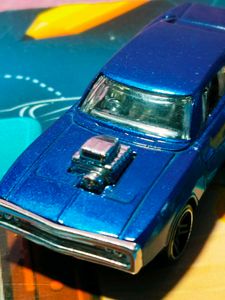 Blue 1:64 Diecast Muscle Car