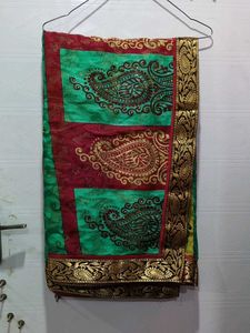 Elegant Green & Maroon Saree