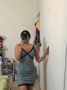 Floral Print Mini Slip Dress