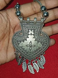 Silver Tone Statement Necklace