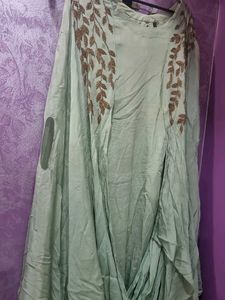 Elegant Mint Green Embellished Gown