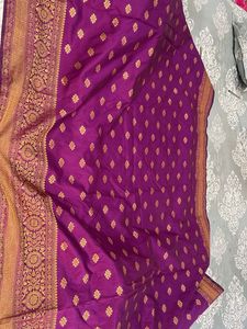 Purple Banarasi Silk Saree