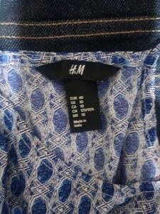H&amp;M Blue Patterned dress