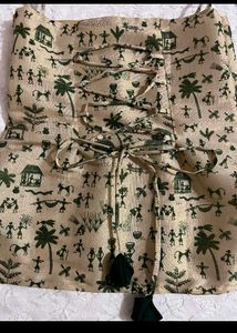 vintage Ethnic Print Camisole Top with scarf