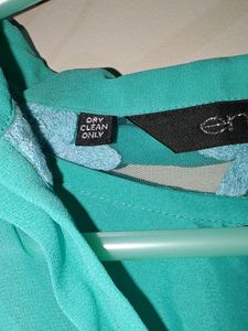 Women Sea Green Top With Sleeve