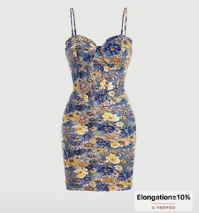 Floral Print Corset Mini Dress