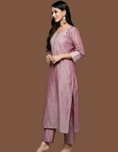 Rose pink Females Kurta Sets*