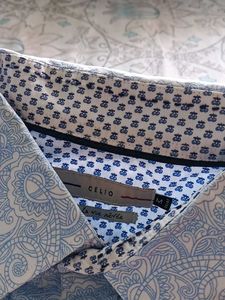 Celio Orvis Light Blue Paisley Button-Down
