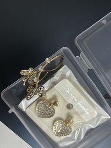 Charming Heart &amp; Butterfly Earrings Set