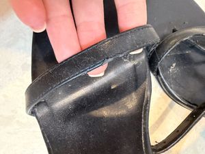 Used old Black Heeled Sandals