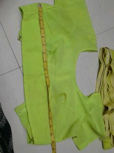 flouresent  Green Saree  no damage or