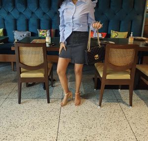 Charcoal Denim Skirt