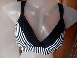 Stylish Striped Bikini Top
