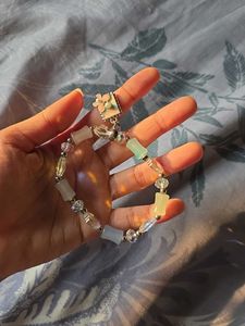 Cute Beaded Bracelet with Flower Charm