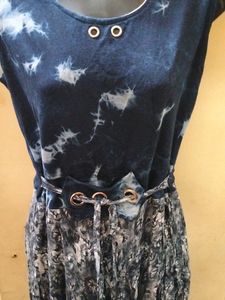 Simple Sleeveless Blue Dress For Womens