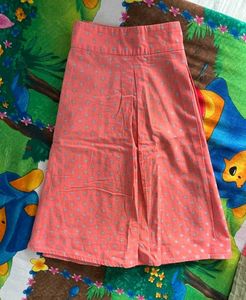 Coral Printed Skirt