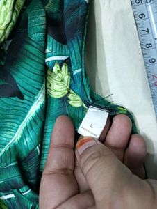 💛 Tropical Leaf Print Bikini Bottom