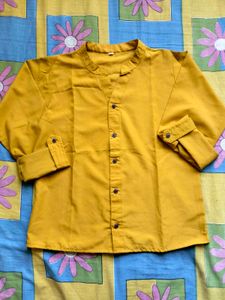 Mustard Button-Down women Shirt