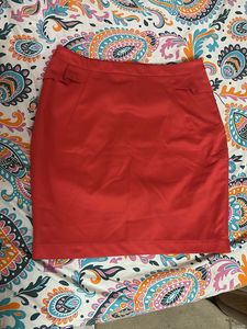 Vibrant Red Mini Skirt