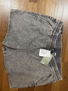 Grey Wash Denim Shorts