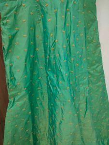 Green &amp; Gold Embroidered Dress