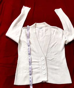 White Cardigan Sweater