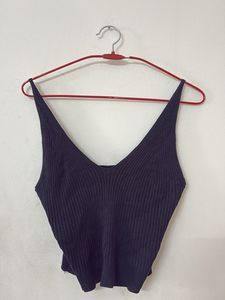 Striped Knit Top with Flower Detail