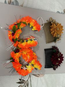 Decorative Flower Hair Combs (Set of 2)
