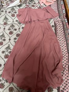 Chic Rose Pink Ruffle Dress