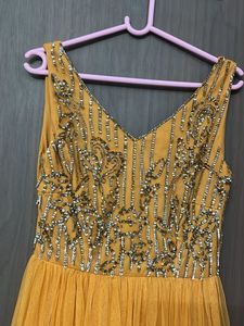 Stunning Embellished Orange Gown for L &amp; xl
