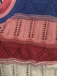 Colorful Striped Knit Sweater Vest