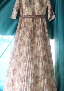 Women's Ethnic Gown With Belt