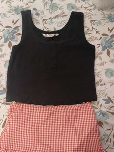 skirt with tank top