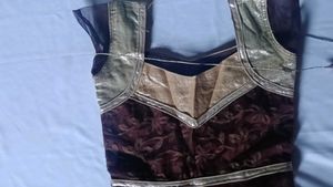 brown rich embroidery gown