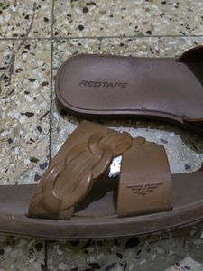 Red Tape Women's Brown Slides