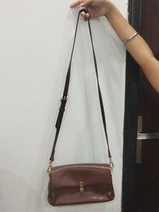 Elegant Brown Leather Clutch