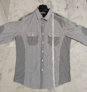 Men's Striped &amp; Gingham Patchwork Shirt
