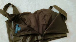 Brown Faux Leather Crop Top