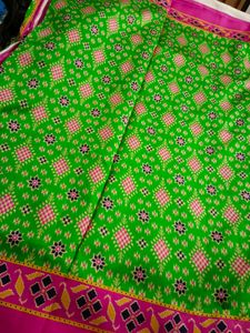 Green Crape Silk Saree